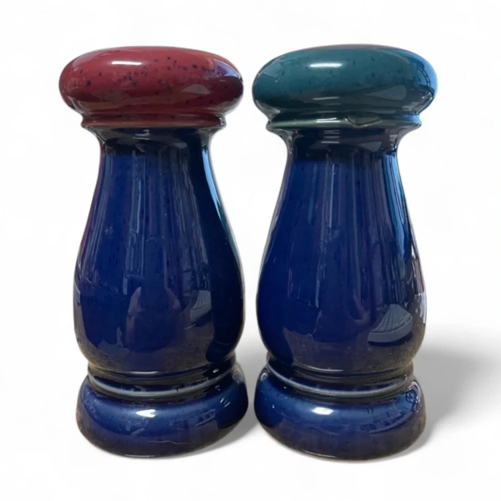 Denby Harlequin Vintage Stoneware Salt & Pepper Shaker Set